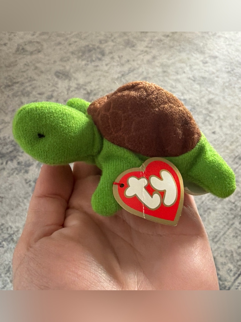 Ty Teenie Beanie Baby Green Turtle Plush -Speedy